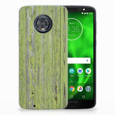 Motorola Moto G6 Bumper Hoesje Green Wood Motorola Moto G6 Bumper Hoesje Green Wood