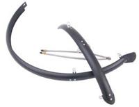 Spatbordset 28" 45 mm kunststof compleet met stangenset - mat zwart - thumbnail