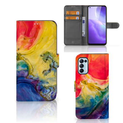 Hoesje OPPO Find X3 Lite Watercolor Dark Hoesje OPPO Find X3 Lite Watercolor Dark