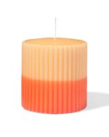 HEMA Stompkaars Ø10x10cm Ribbel Lichtoranje-oranje (oranje) - thumbnail