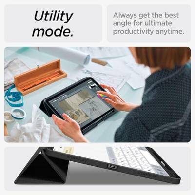 Spigen Urban Fit iPad Air 13 hoes zwart