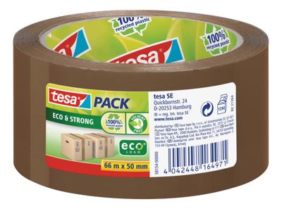 tesa ECO & STRONG 58154-00000-00 Pakband tesapack Bruin (l x b) 66 m x 50 mm 1 stuk(s) tesa ECO & STRONG 58154-00000-00 Pakband tesapack Bruin (l x b) 66 m x 50 mm 1 stuk(s)