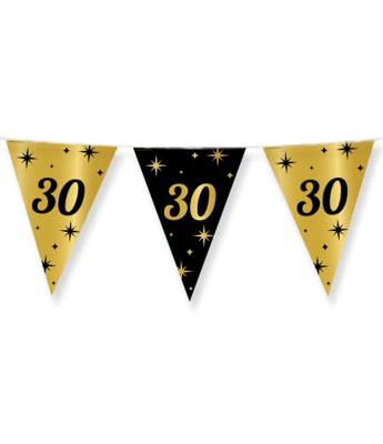 Classy Vlaggenlijn 30 Jaar Zwart/Goud (10m) - thumbnail
