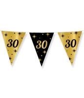 Classy Vlaggenlijn 30 Jaar Zwart/Goud (10m) - thumbnail