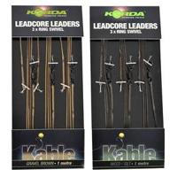 Korda Leadcore Leader Ring Swivel 3st Gravel Brown - thumbnail
