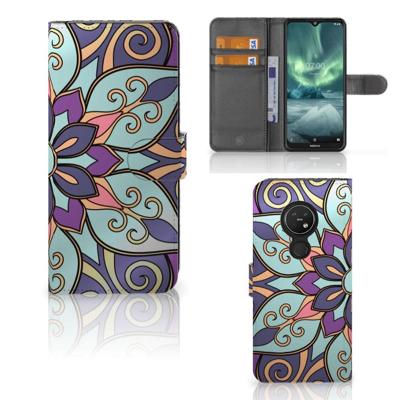 Nokia 7.2 | Nokia 6.2 Hoesje Purple Flower Nokia 7.2 | Nokia 6.2 Hoesje Purple Flower
