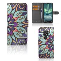 Nokia 7.2 | Nokia 6.2 Hoesje Purple Flower - thumbnail