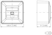 Metz Connect 130B11D10002-E Netwerkdoos Opbouw (op muur) CAT 6A 1 poort Zuiver wit - thumbnail