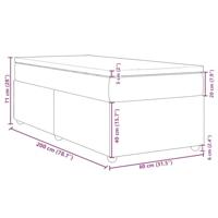 Boxspring met matras stof donkerbruin 80x200 cm - thumbnail