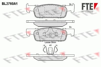 Remblokken set BL2760A1 Remblokken set BL2760A1
