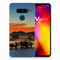 LG V40 Thinq TPU Hoesje Olifanten - thumbnail