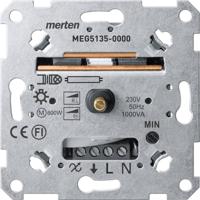 Merten MEG5135-0000 Dimmer (inbouw) Geschikt voor lampen: Gloeilamp, Halogeenlamp, TL-buis Aluminium - thumbnail