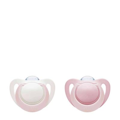 NUK Genius fopspeen meisje maat 0 (2 stuks)