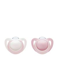 NUK Genius fopspeen meisje maat 0 (2 stuks) - thumbnail