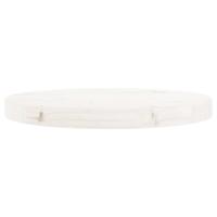 Tafelblad rond 40x3 cm massief grenenhout wit - thumbnail