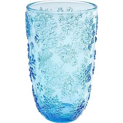Kare Waterglas Ice Flowers Blue