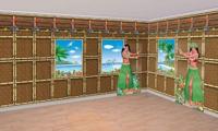 Amscan Wanddecoratie drieluik poster tropical 85 cm set van 3 | 24 stuks - thumbnail