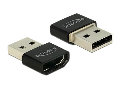 Delock Mobiele telefoon Adapter [1x HDMI-bus - 1x USB-A 2.0 stekker] 0 cm