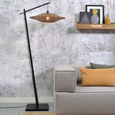 GOOD&MOJO Vloerlamp 'Bali' Bamboe,176cm, kleur Naturel/Zwart