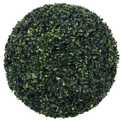 Kunstbuxusballen met LED-verlichting 2 st 52 cm groen