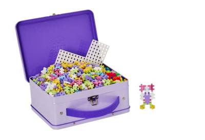 Mini Pastel Plus-Plus Reiskoffer - 600 stuks - Bouwstenen Plus Plus