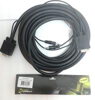 Microconnect MONGG7BMJ - videokabel-adapter (7 m, VGA (D-Sub) + 3,5 mm, VGA (D-Sub) + 3,5 mm, zwart, mannelijk/mannelijk) - thumbnail
