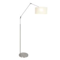 Steinhauer Vloerlamp prestige chic 8102st staal kap wit linnen - thumbnail