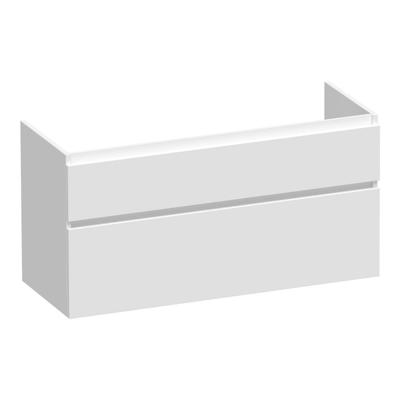 Brauer Delight - Onderkast - 120 cm - met 2 Softclose Lades Greeploos en 1 Sifon Uitsparing - Mat Wit