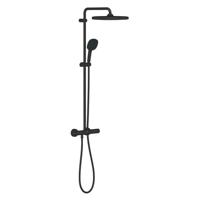 GROHE Vitalio Comfort 250 Quickfix Regendoucheset - 25cm - hoofddouche - vierkante handdouche - 2 straalsoorten - met douchethermostaat - mat zwart 266962431 - thumbnail
