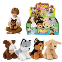 Pluche hond -Puppy- 15cm 4ass - thumbnail