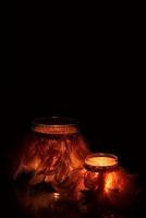 J-Line theelichthouder Veren - glas - lichtroze|transparant - large - thumbnail