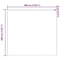 VidaXL Kantgordijn met gordijnen bloemen wit 300 x 300 cm polyester - thumbnail