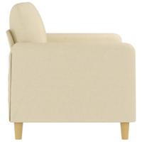 Tweezitsbank 120 cm stof crmekleurig - thumbnail