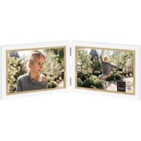 Haes Deco Houten Fotolijst Duo Fevik in wit met bruin voor 2 foto's 13x18 - CV975HS - thumbnail