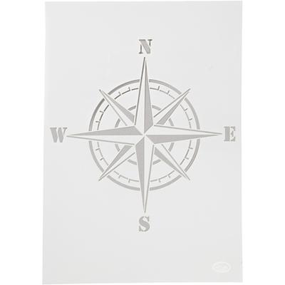 Creativ Company Flexibel sjabloon, kompas, a4, vel 210x297 mm, 1 stuk