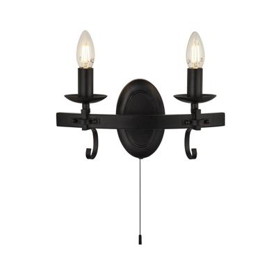 Searchlight Klassiek wandlampjeCartwheel - 8902-2BK