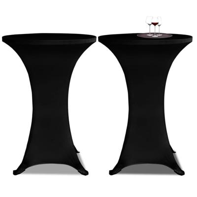VidaXL Statafelhoes stretch ø60cm zwart (2 stuks)