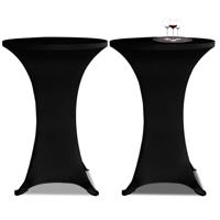VidaXL Statafelhoes stretch ø60cm zwart (2 stuks) - thumbnail