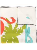 Chanel Pre-Owned silk Jumbo printed scarf - White - thumbnail