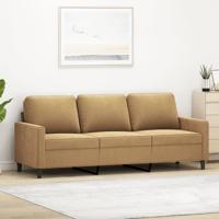 Driezitsbank 180 cm fluweel bruin - thumbnail