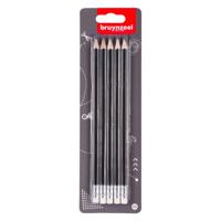 Bruynzeel grafietpotlodenset, 5 hb potloden met gum - thumbnail