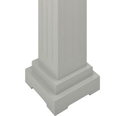 VidaXL Plantenstandaard klassieke zuil vierkant 17x17x66 cm mdf grijs