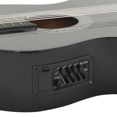 VidaXL Gitaar cutaway met equalizer 6 snaren western klassiek zwart - thumbnail