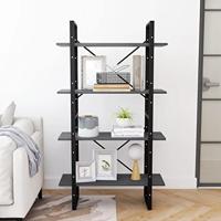 Boekenkast met 4 schappen 80x30x140 cm massief grenenhout grijs - thumbnail