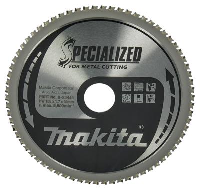 Makita Accessoires Cirkelzaagblad | Dun plaatstaal | 185X30X1,7 70T -10G - B-33445 Makita Accessoires Cirkelzaagblad | Dun plaatstaal | 185X30X1,7 70T -10G - B-33445