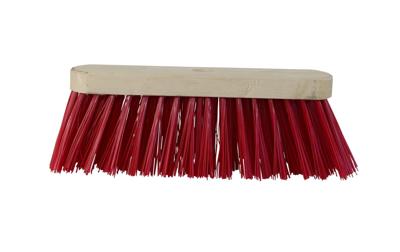 Betrabezem 30cm afgerond rood PVC