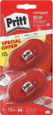Pritt permanente lijmroller 2 stuks 8,4 mm x 10 m