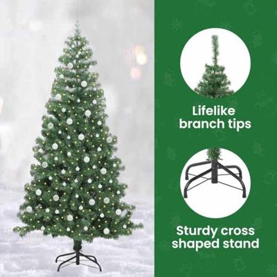 VidaXL Kerstboom met 300 led met standaard groen 240 cm pvc