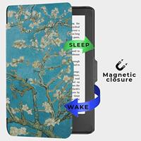 Lunso - Kobo Clara 2E hoes (6 inch) - Vegan Saffiano Leren sleep cover - Van Gogh Amandelbloesem - thumbnail