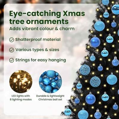 VidaXL Kerstboom met 150 led met standaard zwart 120 cm pvc